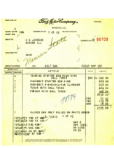 1925 Ford Invoices
