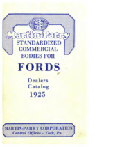 1925 Martin-Parry Bodies For Ford