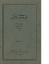 1926 Ford Body Parts List (May)