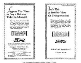 1926 Ford Dealer Advertisements
