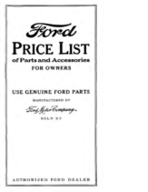 1926 Ford Parts Llist (Apr)