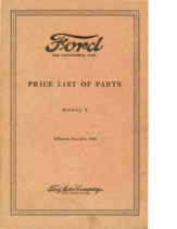 1930 Ford Parts List (Mar)