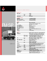 2000 Mitsubishi Fuso FM SP Specs