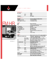 2001 Mitsubishi Fuso FM HR Specs