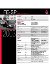 2003 Mitsubishi Fuso FE-SP Specs