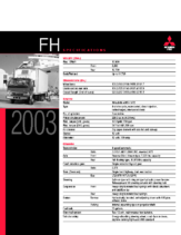 2003 Mitsubishi Fuso FH Specs