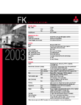 2003 Mitsubishi Fuso FK Specs