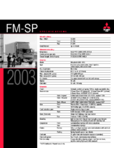 2003 Mitsubishi Fuso FM-SP Specs