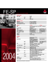 2004 Mitsubishi Fuso FE-SP Specs
