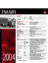 2004 Mitsubishi Fuso FM-MR Specs