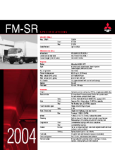 2004 Mitsubishi Fuso FM-SR Specs