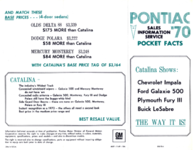 1970 Pontiac Catalina Pocket Facts