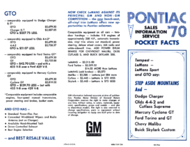 1970 Pontiac LeMans Pocket Facts