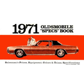 1971 Oldsmobile Dealer Specs