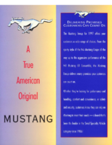1997 Ford Mustang Salesman Folder