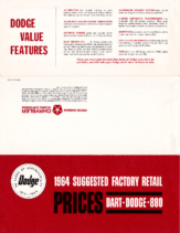 1964 Dodge Price List