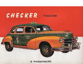 1953 Checker A6 Postcard