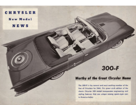 1960 Chrysler 300F New Model News