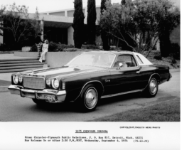 1975 Chrysler Cordoba Press Release