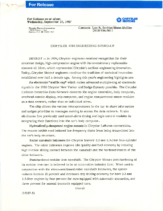 1988 Chrysler Intro Press Release