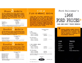 1966 Ford Price List