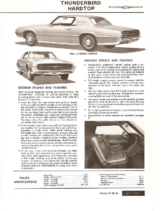 1967 Ford Thunderbird Salesmans Data