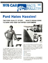 1978 Ford Facts Bulletin
