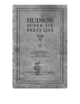 1928 Hudson Parts List