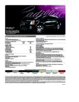 2009 Cadillac SRX Spec Sheet