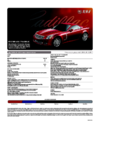 2009 Cadillac XLR-V Spec Sheet
