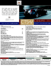 2011 Cadillac CTS-V Coupe Spec Sheet