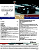 2011 Cadillac CTS-V Spec Sheet