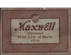 1916 Maxwell Parts Price List