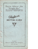 1921 Packard Single Six Fact Book
