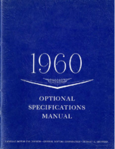 1960 Cadillac Optional Specs Manual