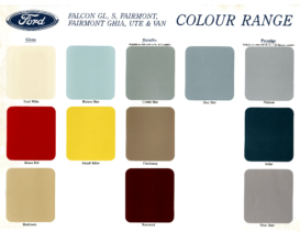 1989 Ford EA Falcon Colour Chart AUS