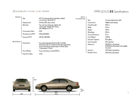 1999 Lexus ES Specs