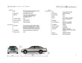 1999 Lexus LS Specs