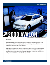 2000 Toyota Avalon Specs