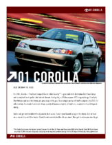 2001 Toyota Corolla Specs