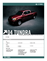 2004 Toyota Tundra Specs