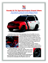 2005 Suzuki Grand Vitara Si TV Info Sheet