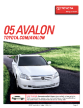 2005 Toyota Avalon Specs
