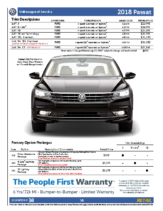 2018 VW Passat Order Guide