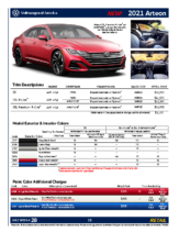 2021 VW Arteon Order Guide