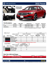 2022 VW Passat Order Guide