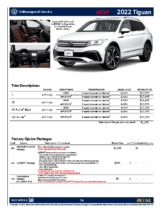 2022 VW Tiguan Order Guide