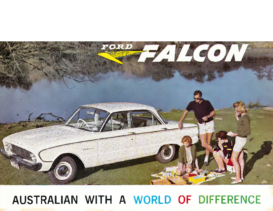 1960 XK Ford Falcon Postcard AUS