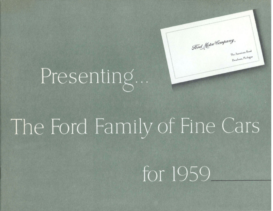 1959 Ford Family of Fine Cars