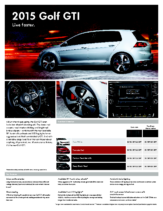 2015 VW Golf GTI Sell Sheet CN